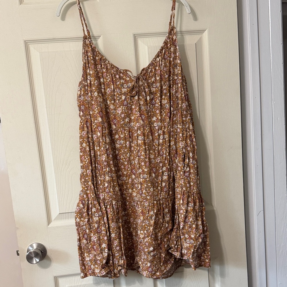 Old Navy Mustard Floral Dress